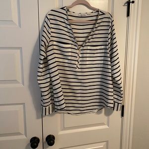 Black and white striped top